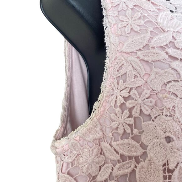 Joie Pale Pink Bridely Lace High Low Sleeveless Cut Out Dress Sz 8 - Picture 10 of 16
